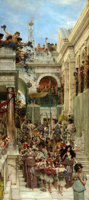 Alma-Tadema Sir Lawrence (1836 Dronreip - 1912 Wiesbaden) - Spring (179x80 cm) 1894. J. Paul Getty Museum