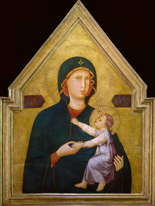 Master of St. Cecilia (slave in Florence c.1300-20) - Madonna and Child (85x66 cm) 1290-95. J. Paul Getty Museum