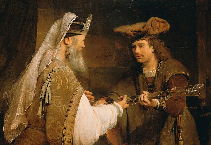 Gelder Art de (Dordrecht 1645-1727) - Ahimelech gives David the sword of Goliath (90x132 cm) 1680s. J. Paul Getty Museum
