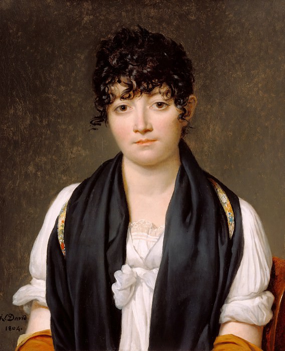 David Jacques-Louis (1748 Paris - 1825 Brussels) - Suzanne le Peletier de Saint-Fargeau (60x49 cm) 1804. J. Paul Getty Museum