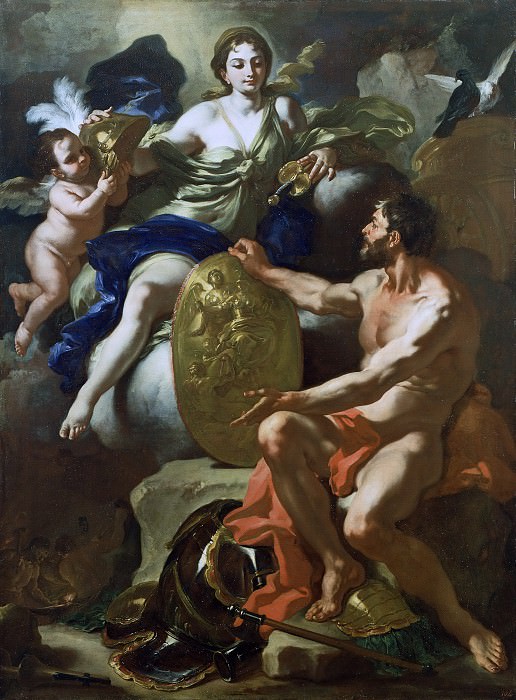 Солимена Франческо (1657 Ночера-ди-Пагани - 1747 Барра близ Неаполя) - Венера в кузнице Вулкана (205х153 см) 1704. Музей Гетти