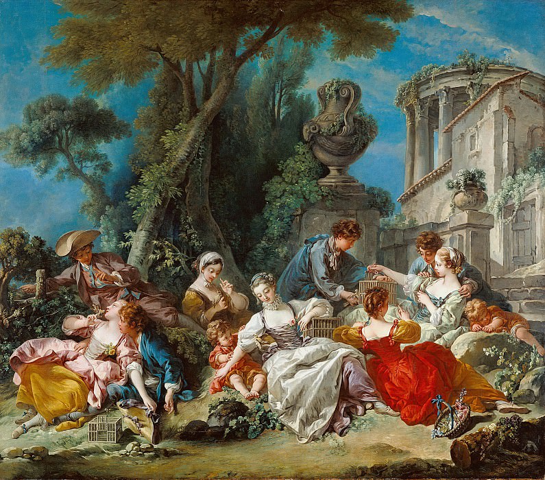 Boucher Francois (Paris 1703-1770) - Birdcages (294x338 cm) 1748. J. Paul Getty Museum