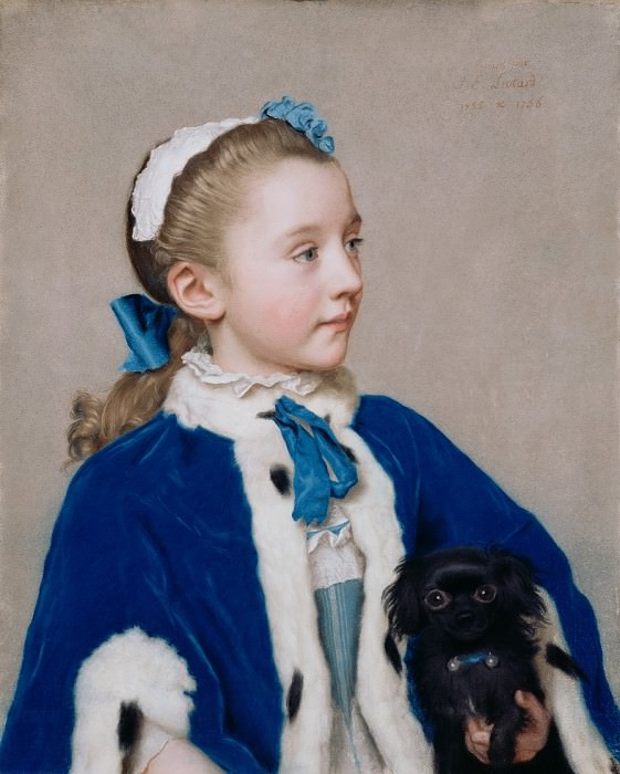 Лиотар Жан Этьен (Женева 1702-1789) - Мария Фредерика ван Реде-Атлон в семь лет (57х47 см) 1756. Музей Гетти