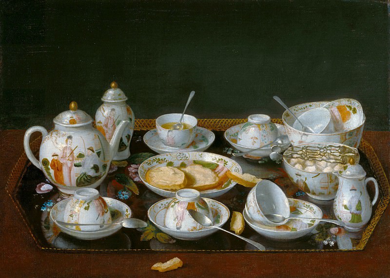 Лиотар Жан Этьен (Женева 1702-1789) - Натюрморт с чайным сервизом (38х51 см) 1781-83. Музей Гетти