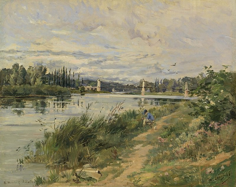 Maurice Levis Fisherman on the Riverbank 17122 2426. часть 4 - европейского искусства Европейская живопись