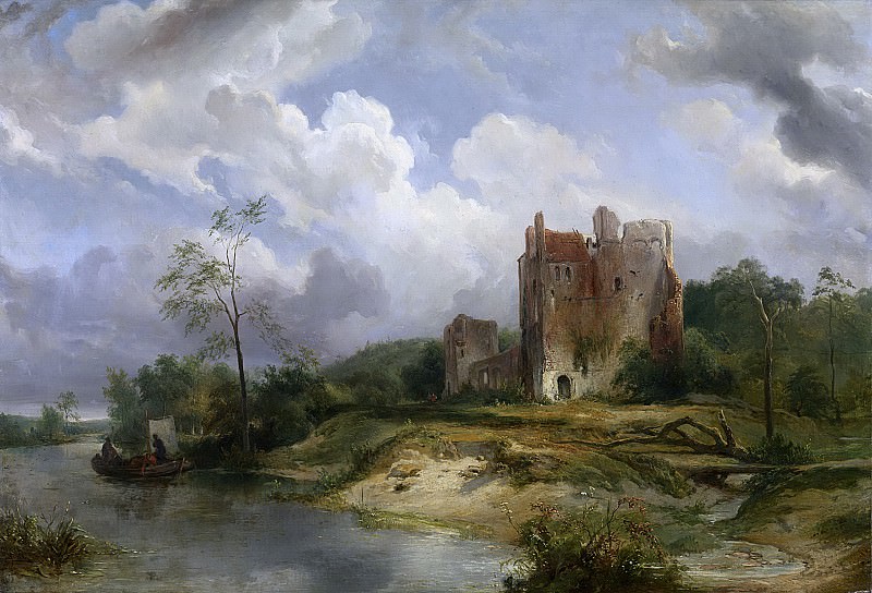 Вейнанд Нюэйен -- Руины замка у реки, 1835. Рейксмузеум: часть 2