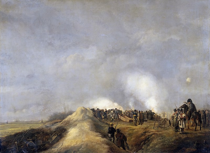 Питер Герард ван Ос -- Обстрел Нардена, апрель 1814, 1814. Рейксмузеум: часть 2
