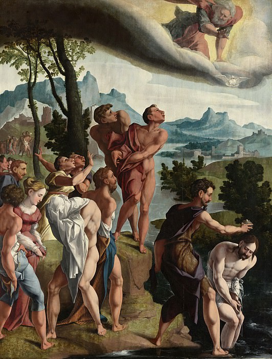 Ян ван Скорель -- Крещение Христа, 1535. Рейксмузеум: часть 2