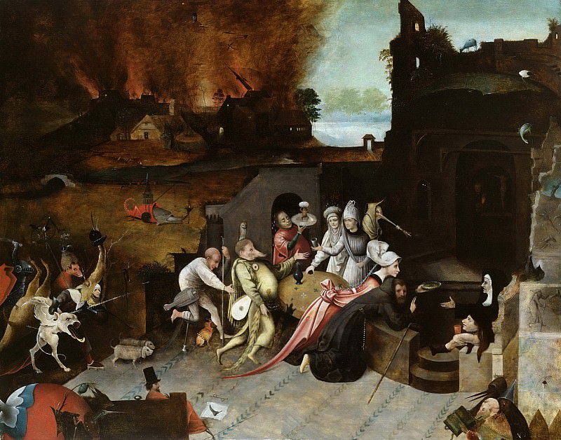 Иероним Босх -- Искушение Святого Антония-отшельника, 1530-1600. Рейксмузеум: часть 2