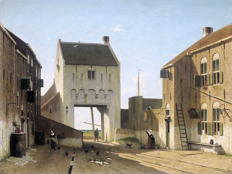 Ян Вейссенбрух -- Городские ворота Леердама, 1868-1870. Рейксмузеум: часть 2