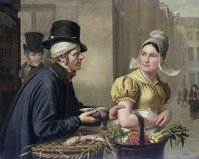 Игнас Брисе -- Продавец битой птицы, 1827. Рейксмузеум: часть 2