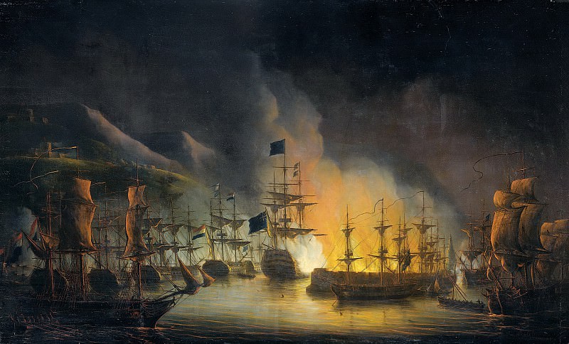 Schouman, Martinus -- Het bombardement van Algiers, ter ondersteuning van het ultimatum tot vrijlating van blanke slaven, 26-27 augustus 1816, 1823. Rijksmuseum: part 2