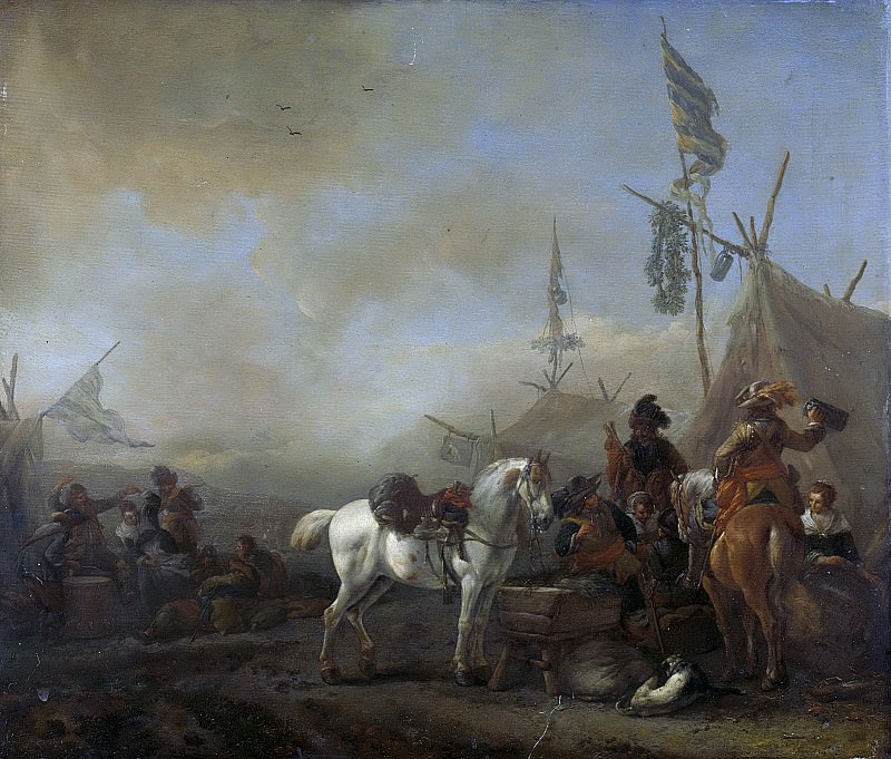 Wouwerman, Philips -- Een legerkamp, 1650-1668. Rijksmuseum: part 2