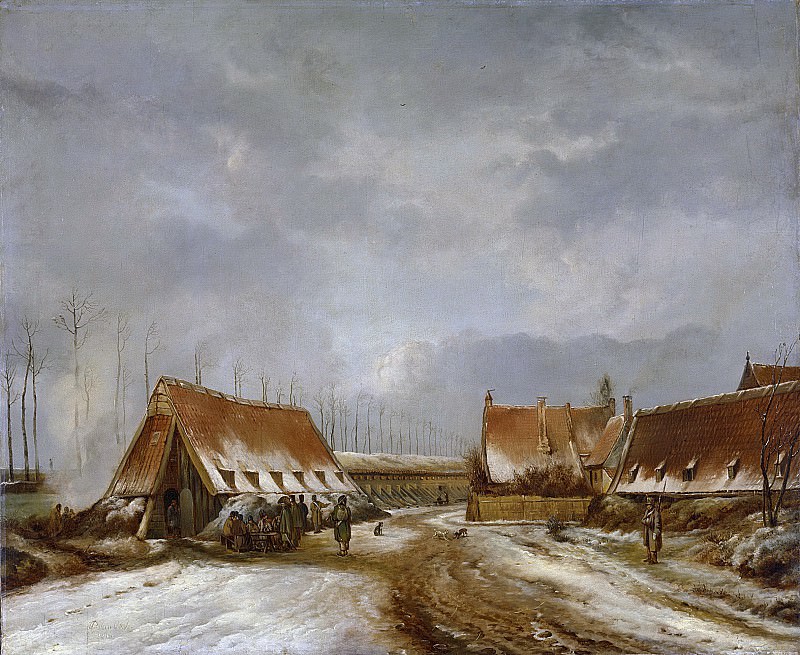 Питер Герард ван Ос -- Казематы у Нардена в 1814 году, 1814. Рейксмузеум: часть 2