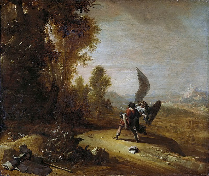 Бреенберг, Бартоломеус -- Иаков, борющийся с ангелом, 1639. Рейксмузеум: часть 2