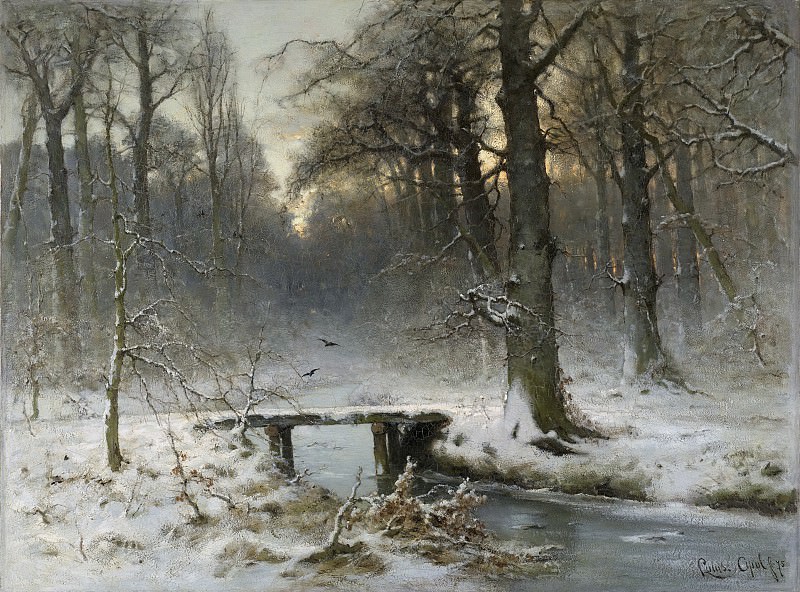 Луис Аполь -- Январский вечер в лесу под Гаагой, 1875. Рейксмузеум: часть 2