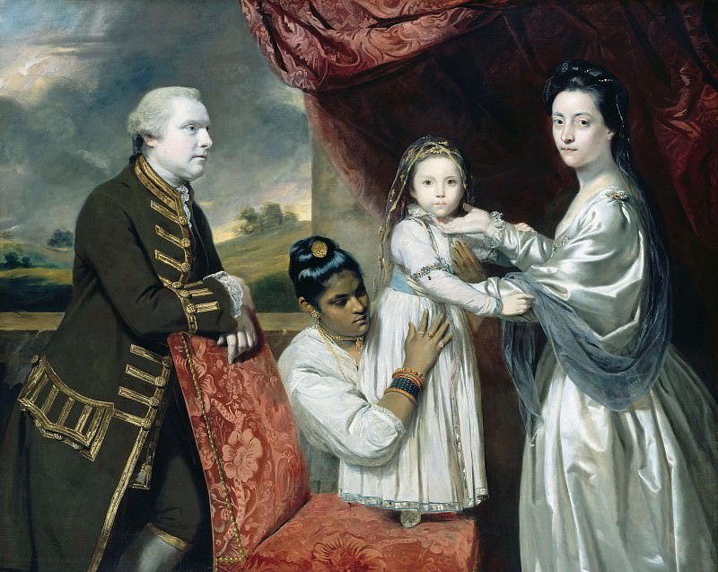 Рейнольдс, Джошуа (1723-1792) - Джордж Клайв и его семья со служанкой индеанкой. Часть 3