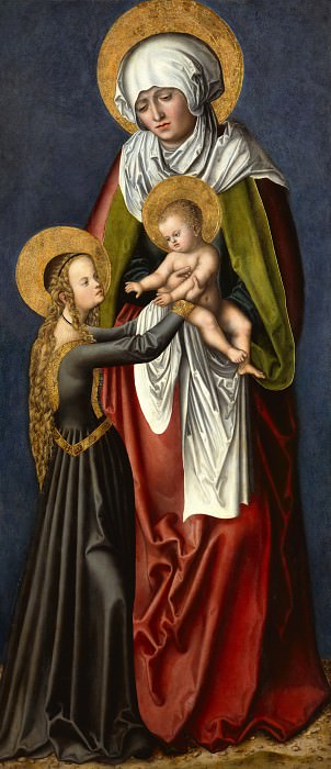 Lucas Cranach I (1472-1553) - The Virgin and Child with St Anne. Part 3