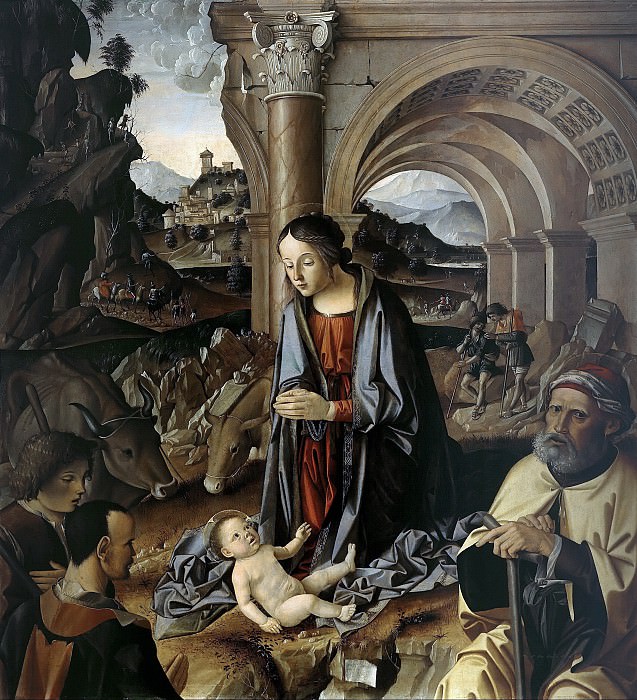 Marco Palmezzano (c.1459-c.1539) - The Adoration of the Shepherds. Part 3