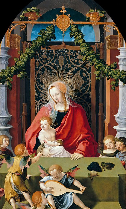 Лукас ван Лейден (1494-1533) - Мадонна с Младенцем и ангелами. Часть 3