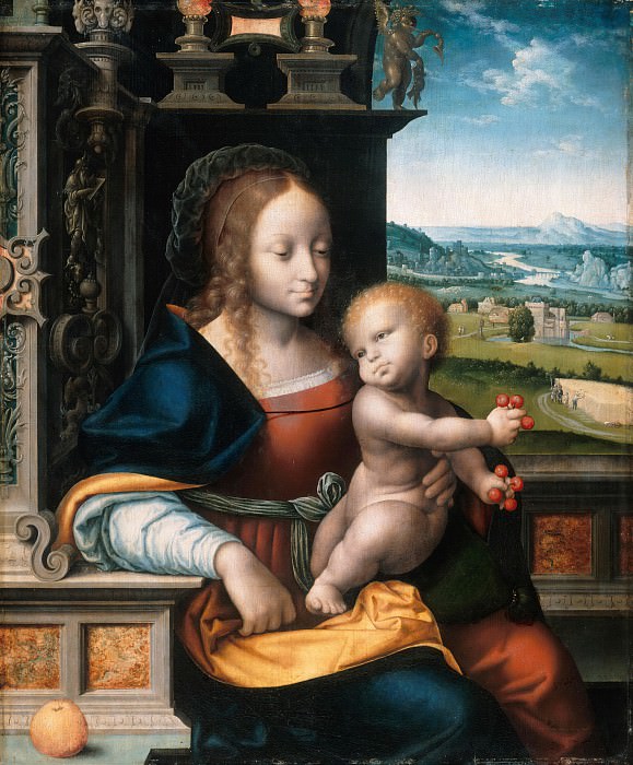 Joos van Cleve (1485-1540) - Maria with the child. Part 3
