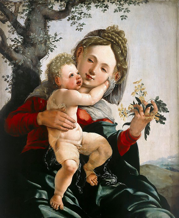 Jan van Scorel (workshop) - The Madonna of the field flowers. Part 3