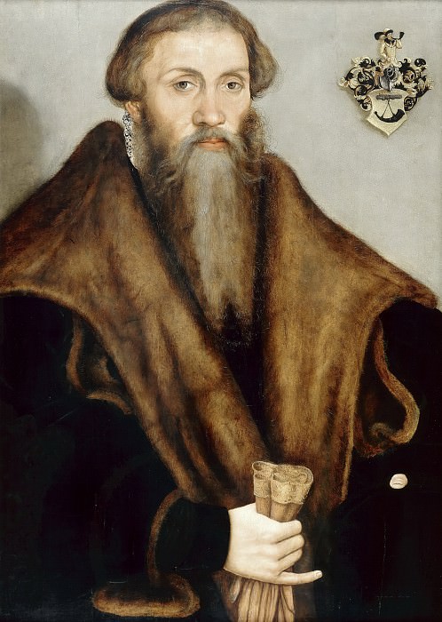 Lucas Cranach I (1472-1553) - Portrait of the saxon lawyer Leonhard Badehorn. Part 3