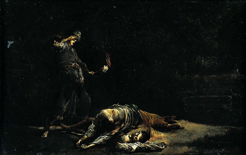 Leonaert Bramer (1596-1674) - Discovery of the bodies of Pyramus and Thisbe. Part 3