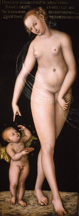 Lucas Cranach I (1472-1553) - Venus and Cupid as a Honey Thief. Part 3