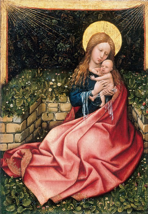 Robert Campin (c.1375-1444) - Madonna by a Grassy Bank. Part 3