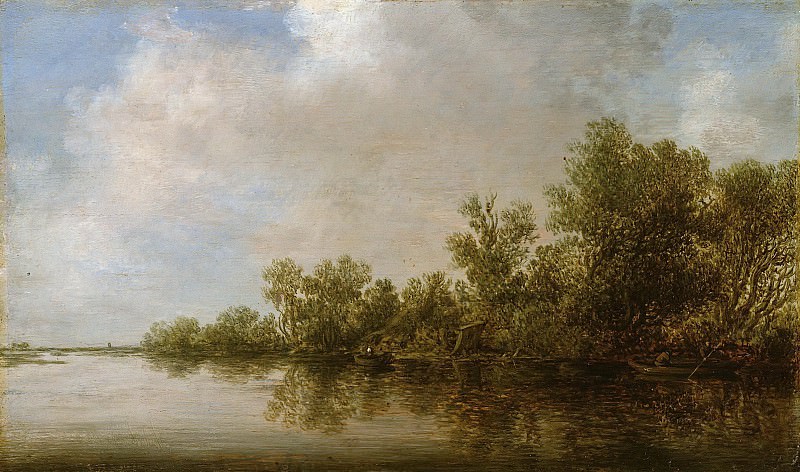 Гойен, Ян ван (1596-1656) - Речной пейзаж с ивами. Часть 3