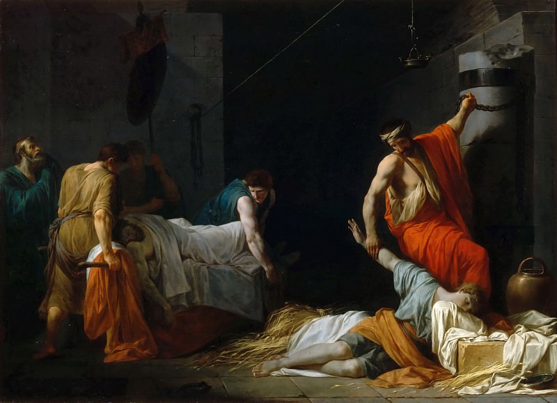 Jean François Pierre Peyron -- The funeral of Miltiades. Part 2 Louvre