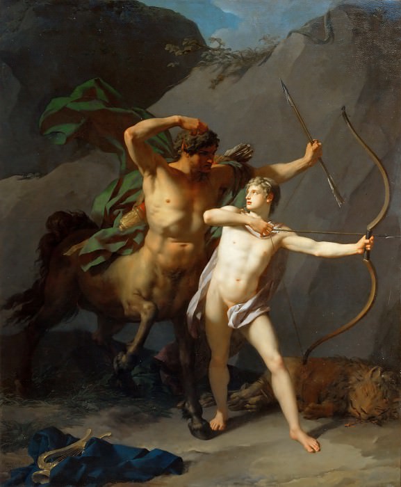 Jean-Baptiste Regnault (1754-1829) -- The Education of Achilles by Chiron the Centaur. Part 2 Louvre