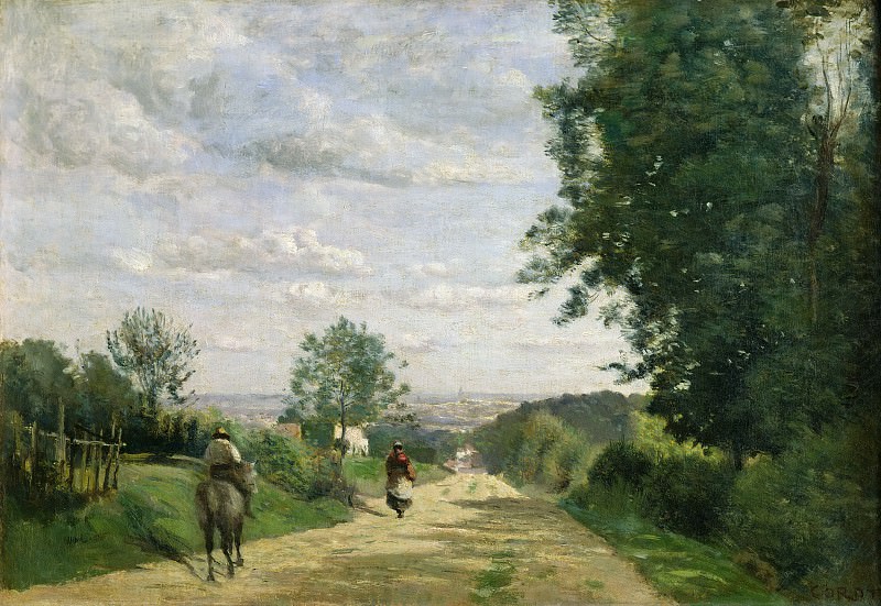 Коро, Жан-Батист-Камиль (Париж 1796-1875) -- Дорога в Севр. часть 2 Лувр