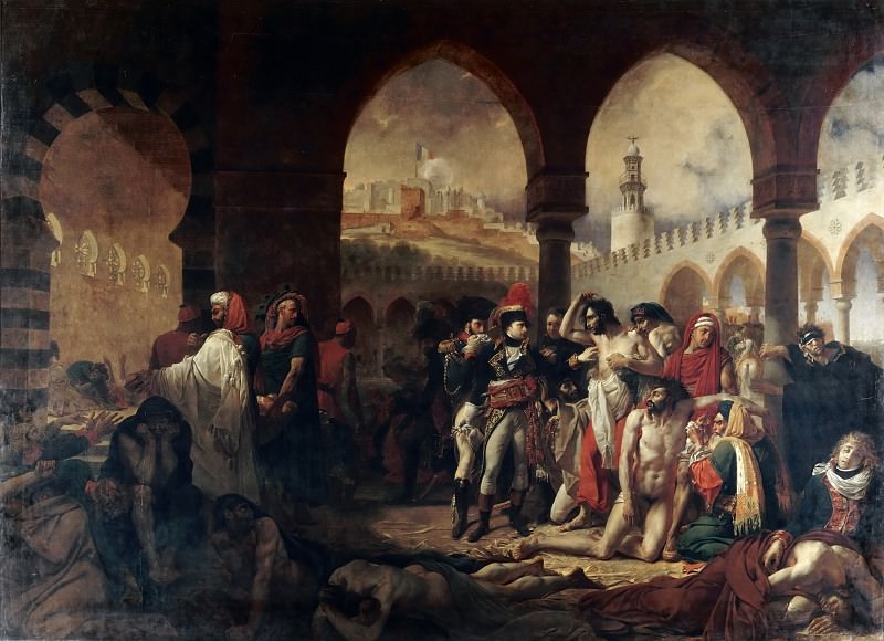 Antoine-Jean Gros -- Napoleon Bonaparte Visiting the Plague-Stricken in Jaffa, March 1799. Part 2 Louvre
