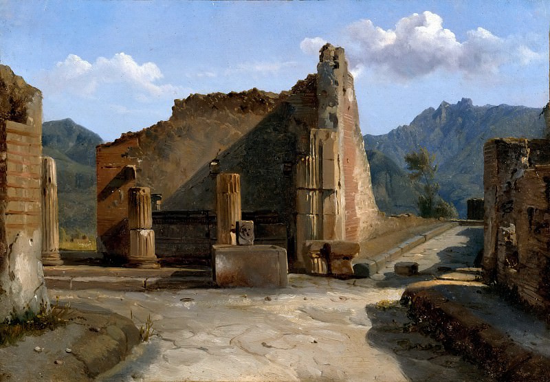 Achille Etna Michallon -- The Forum in Pompeii. Part 2 Louvre