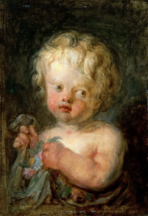 Child with Flowers. Jean Honore Fragonard