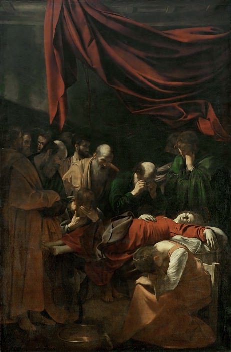 Караваджо, Микеланджело Меризи да (1571 Караваджо, - 1610 Порто Эрколе) -- Успение Марии. часть 2 Лувр