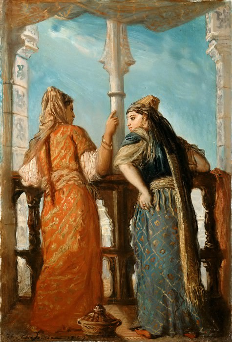 Théodore Chassériau -- Jewish Women on a Balcony, Algeria , Part 2 Louvre