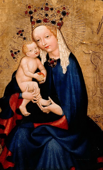 Богемская школа, XV век -- Мадонна с Младенцем. часть 2 Лувр