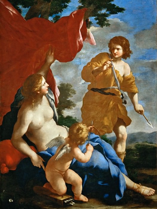 Giovanni Francesco Romanelli (1610-1662) -- Venus and Adonis Leaving for the Hunt. Part 2 Louvre