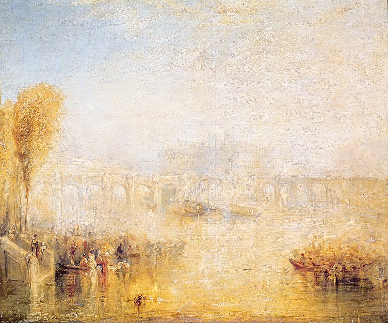 Тернер, Джозеф Мэллорд Вильям (1775 Лондон - 1851 Челси) -- Новый мост в Париже. часть 6 Лувр