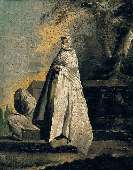 Барбо, Жан (ок1705 Шантийи - 1766 Рим) -- Женщина в белой накидке. часть 6 Лувр