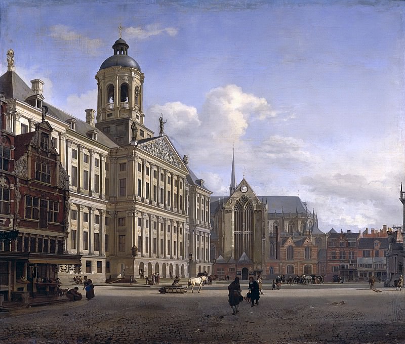 Хейден, Ян ван дер (1637 Горинхем - 1712 Амстердам) -- Собор и новая городская ратуша в Амстердаме. часть 6 Лувр