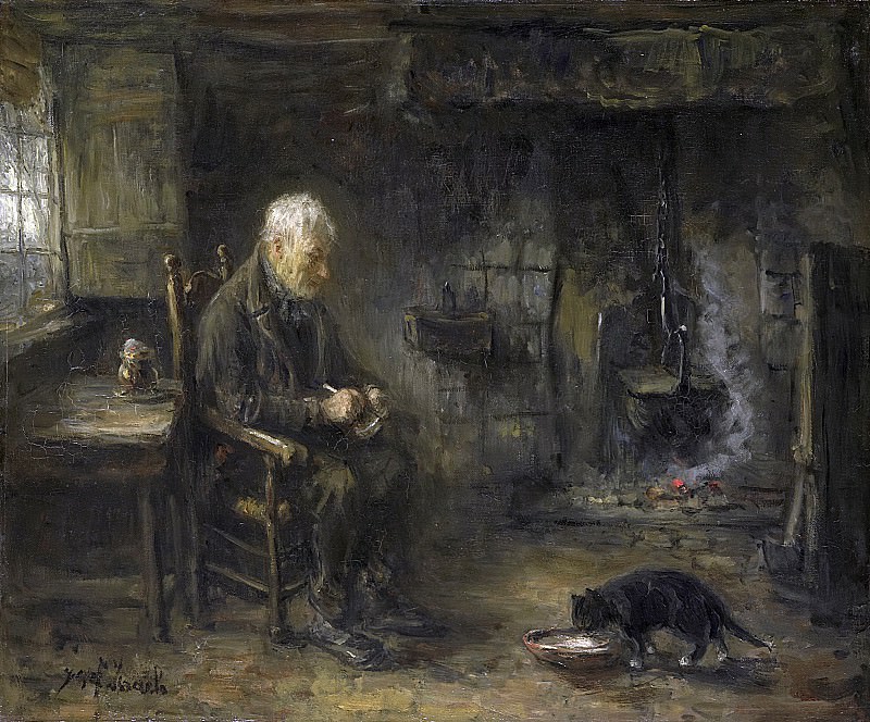 Йозеф Исраэлс -- Внутри крестьянской хижины, 1880 - 1911. Рейксмузеум: часть 1