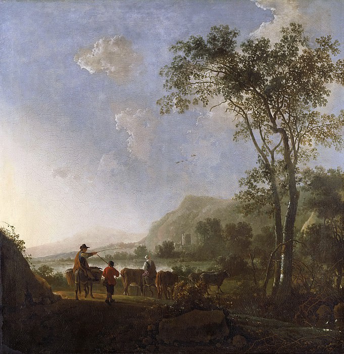 Cuyp, Aelbert -- Landschap met herders en vee, 1650-1660. Rijksmuseum: part 1