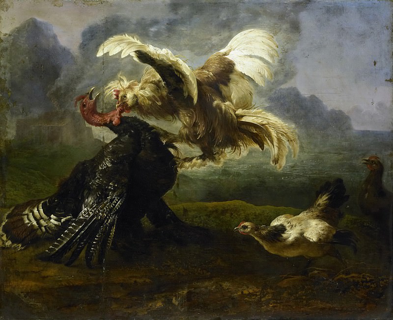 Unknown artist -- Vechtende vogels, 1655. Rijksmuseum: part 1
