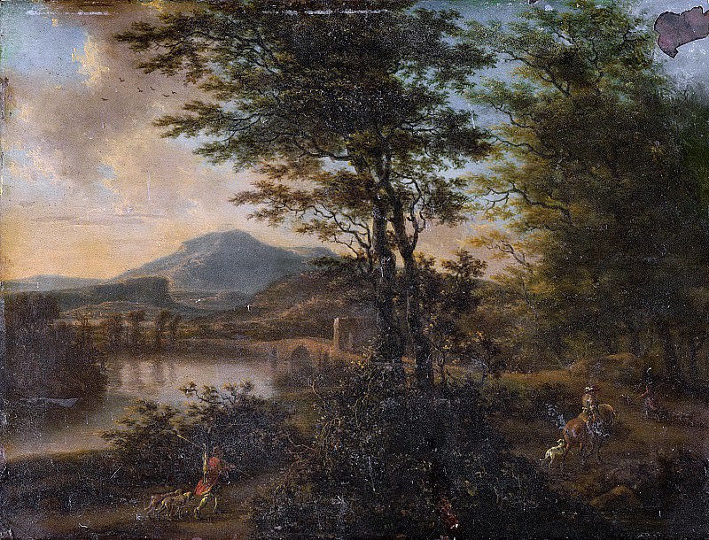 Heusch, Willem de -- Italiaans landschap bij zonsondergang, 1660-1692. Rijksmuseum: part 1