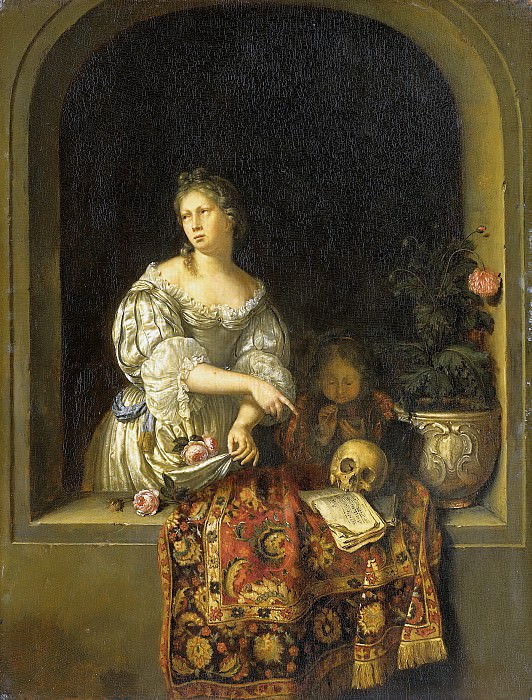 Франс ван Мирис (I) - Аллегория окончания траура, 1670-1681. Рейксмузеум: часть 1