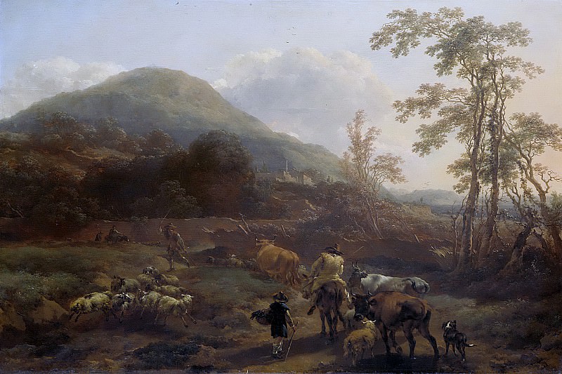 Николас Питерс Берхем - Три стада, 1656. Рейксмузеум: часть 1